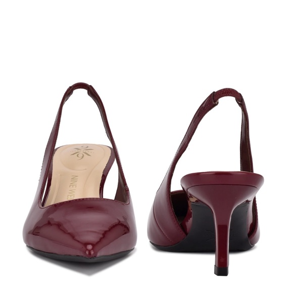 Nine West NWOT Kately 9x9 Slingback Pumps
PLUM PATENT Size  7.5 - Picture 4 of 10